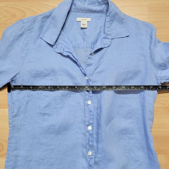 J. Crew Classic Button Up Linen Shirt | Size: 0 - Picture 4 of 15